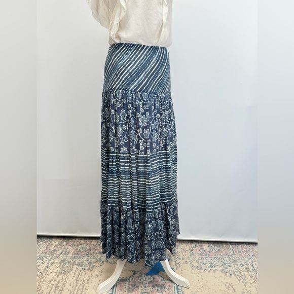 Chaps Blue Floral Maxi Skirt - Picture 9 of 15